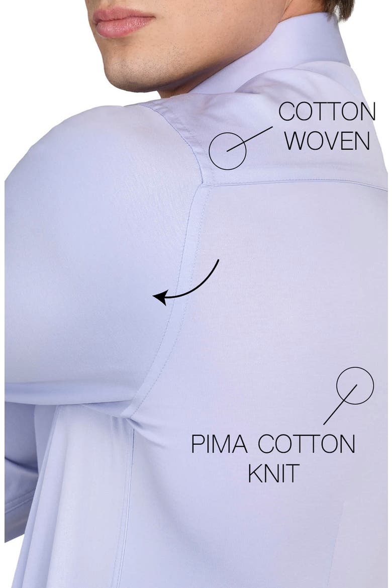Slim Fit Solid Reworked Dress Shirt, Alternate, color, LILAC