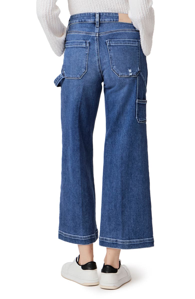 PAIGE Anessa High Waist Ankle Wide Leg Carpenter Jeans, Alternate, color, 