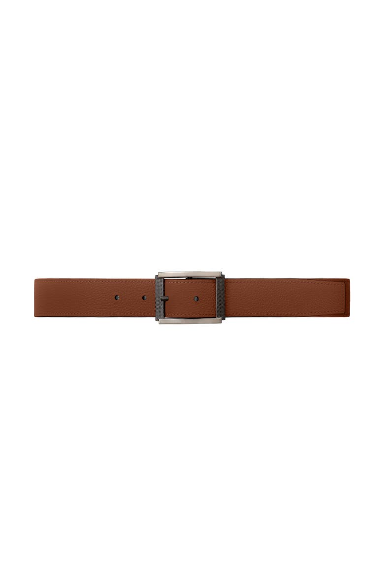 Le Délicieux Resersible Leather Belt, Main, color, Havana