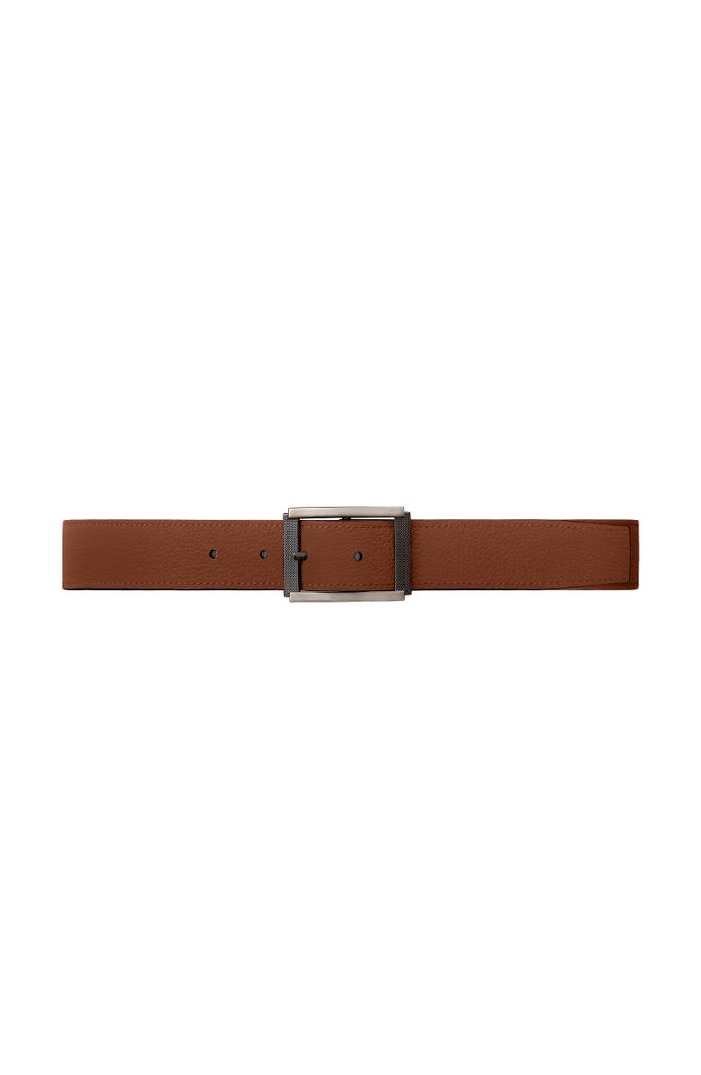 Vaincourt Paris Le Délicieux Resersible Leather Belt, Main, color, Havana
