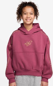Nike Kids' Relaxed Fit Cotton Blend Fleece Hoodie