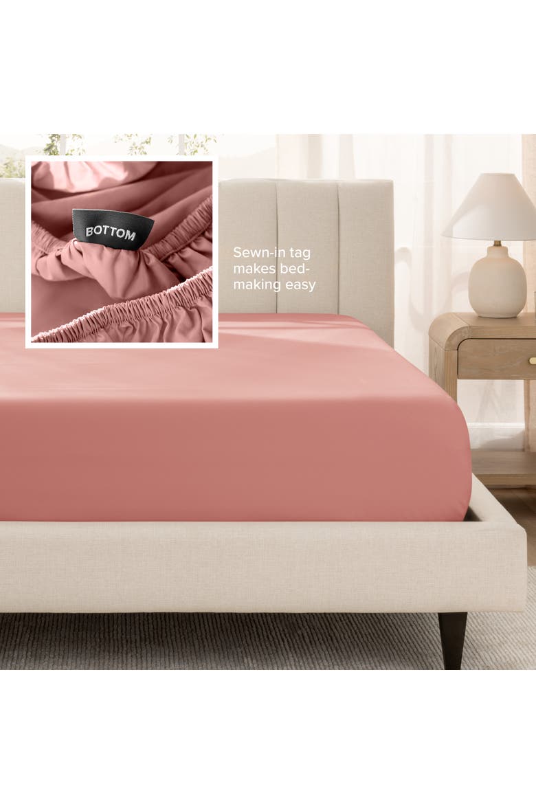 400 Thread Count Organic Cotton Sateen Sheet Set, Alternate, color, Dusty Rose
