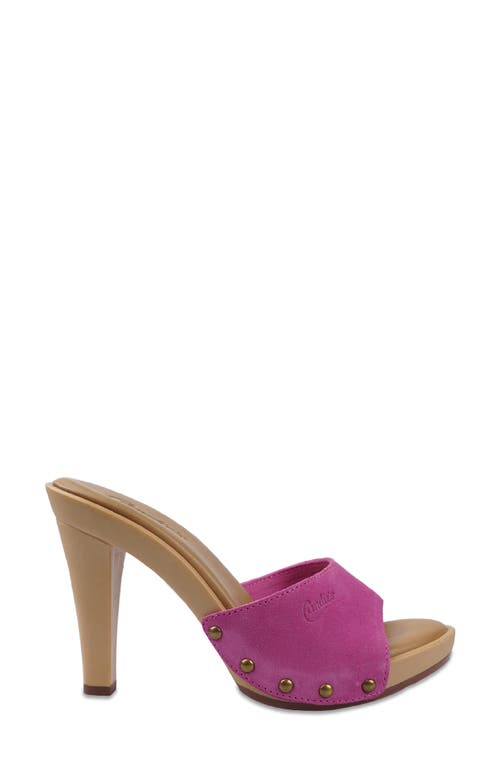 Candies Candie's Antonella Slide Sandal In Fuchsia Suede