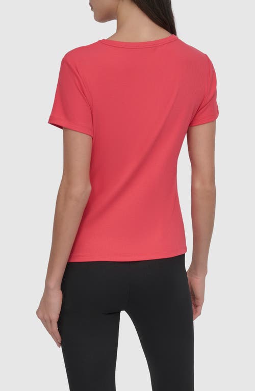DKNY DKNY TWIST NECK RIB T-SHIRT