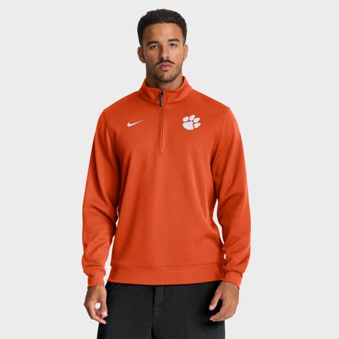 Men's Nike Orange Clemson Tigers Coaches Premium Dri-FIT Half-Zip Pullover