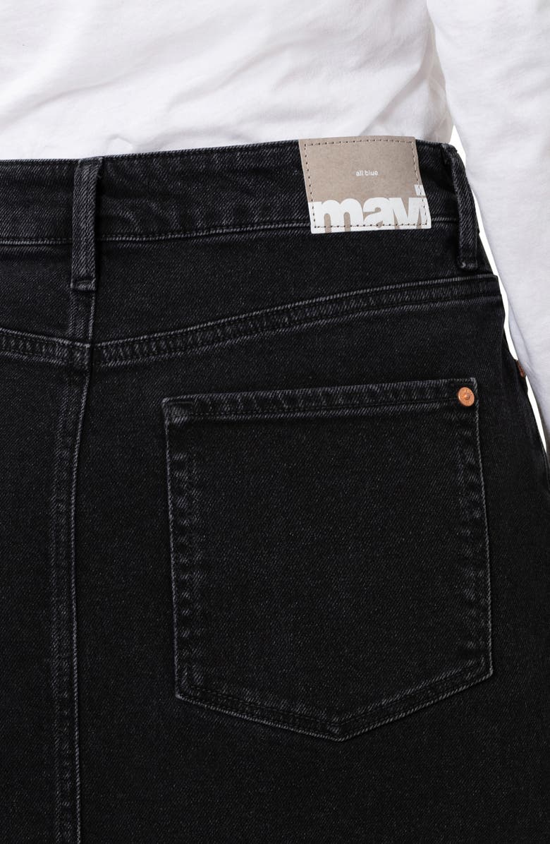 Mavi Jeans Milena Denim Maxi Skirt, Alternate, color, Dark Smoke Denim
