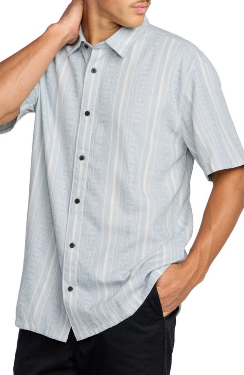 Billabong Sunshine Garage Stripe Short Sleeve Button-up Shirt In Brown