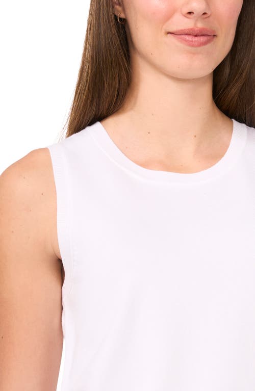 Halogenr Halogen(r) Crewneck Sweater Tank In Bright White