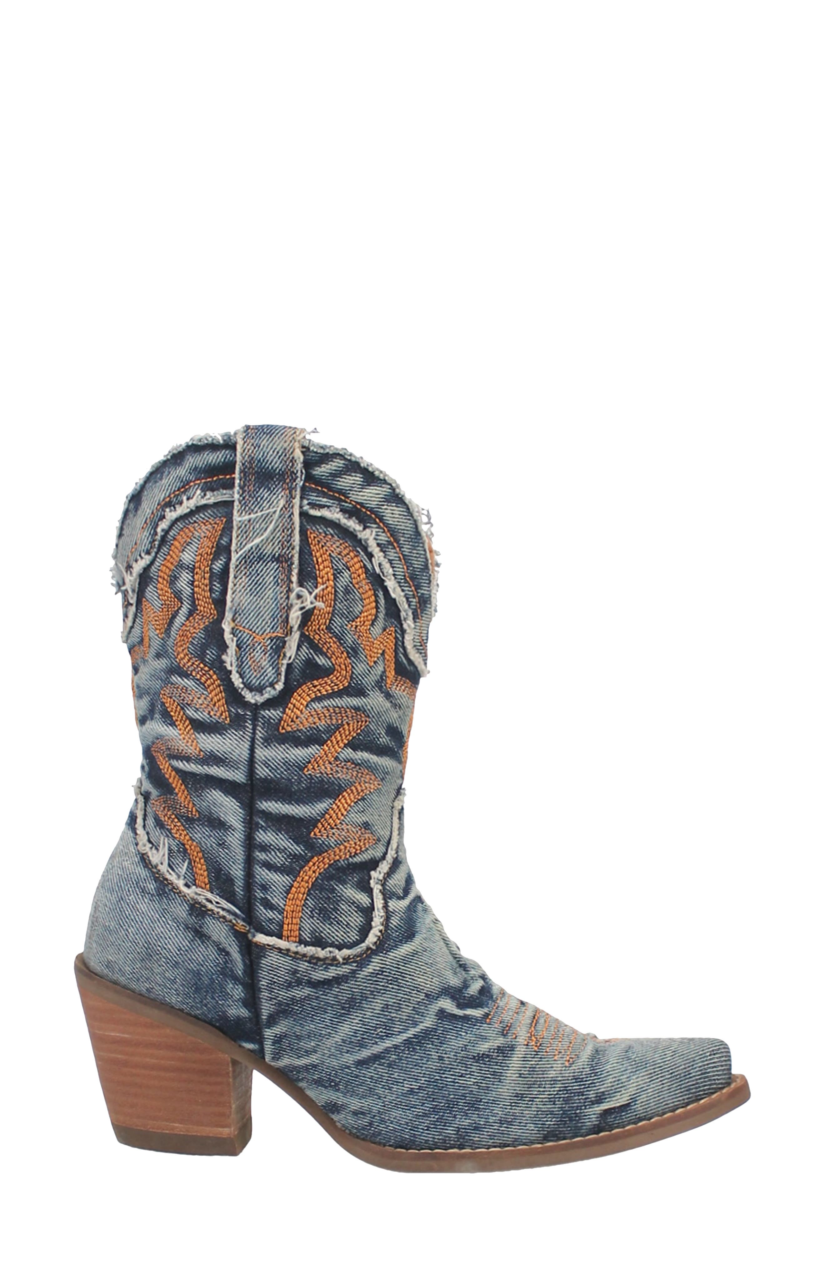 Dingo Y'All Need Dolly Western Boot, Alternate, color, Blue