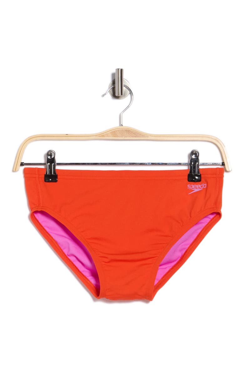 Solid Swim Briefs, Alternate, color, ORANGE