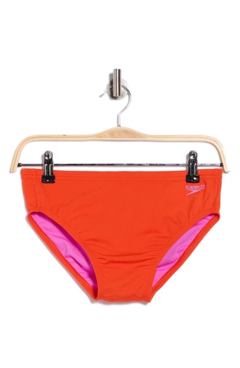 Speedo<sup>®</sup> Solid Swim Briefs, Main, color, Orange