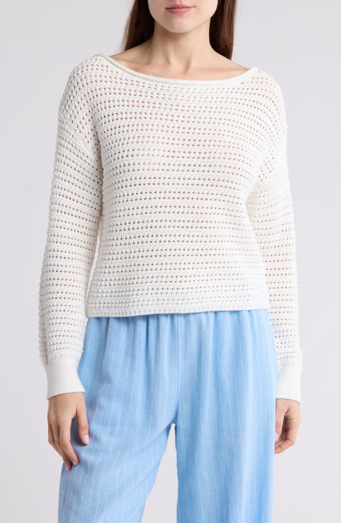 Open Stitch Cotton Sweater