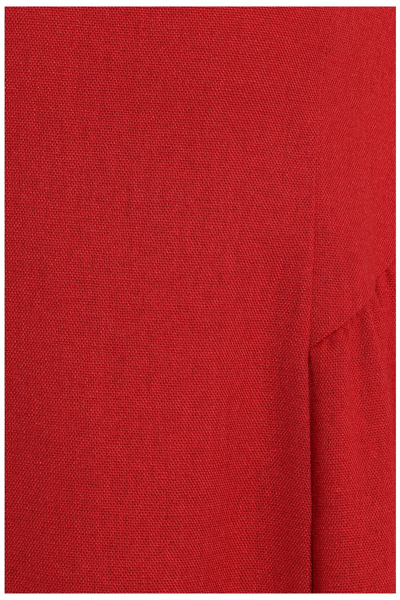 Ramona Linen Halter Midi Dress, Alternate, color, RED