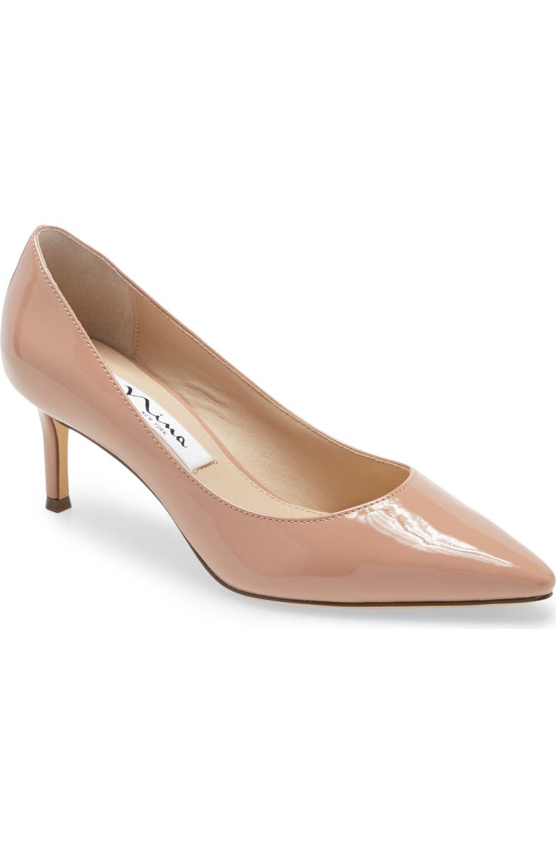 Nina 60 Pointed Toe Pump, Main, color, Rose Nude Faux Leather