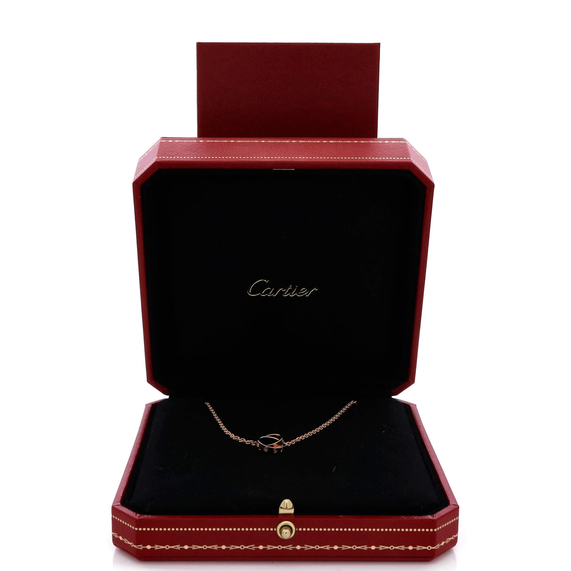 Love Interlocking Necklace 18K Rose Gold, Alternate, color, Metallic Gold