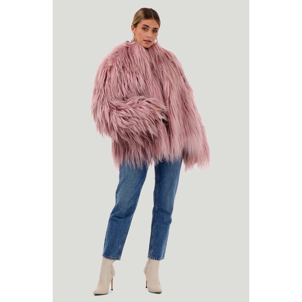 Gorski Collarless Goat Jacket In Pink