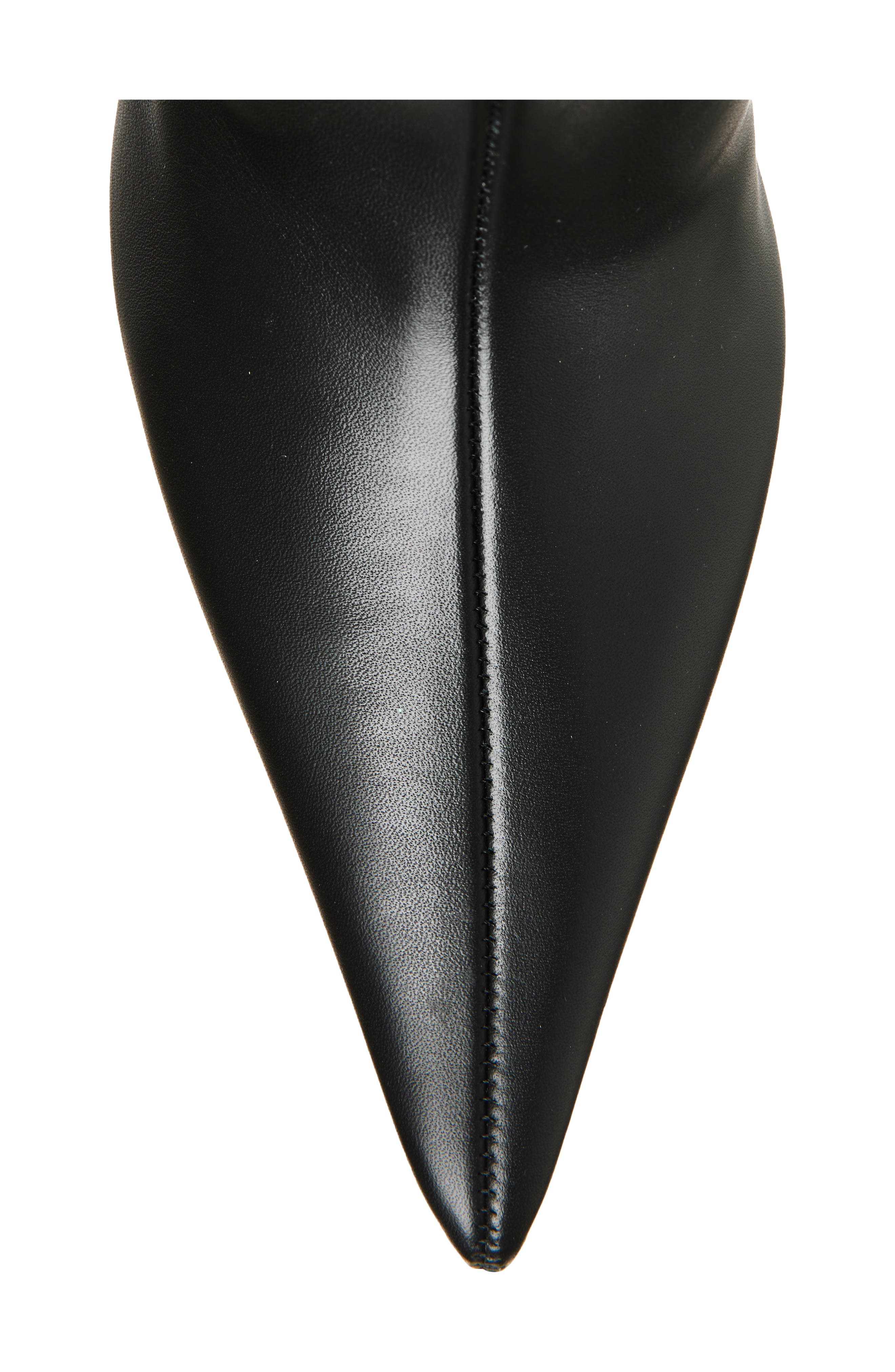 Amina Muaddi Anok Pointed Toe Boot, Alternate, color, Black Calf