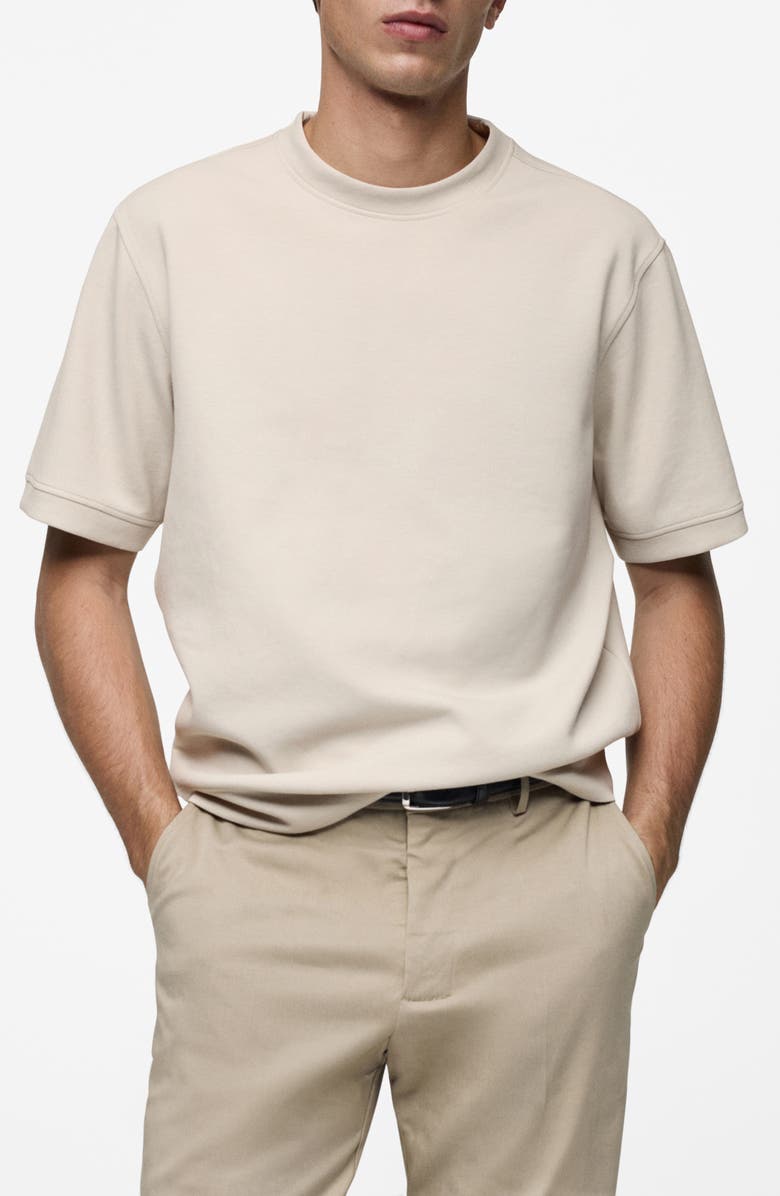 MANGO Regular Fit Short Sleeve Sweatshirt, Main, color,