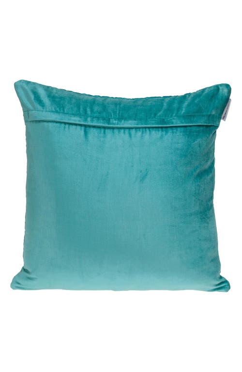 Parkland Collection Quilted Velvet Throw Pillow In Aqua
