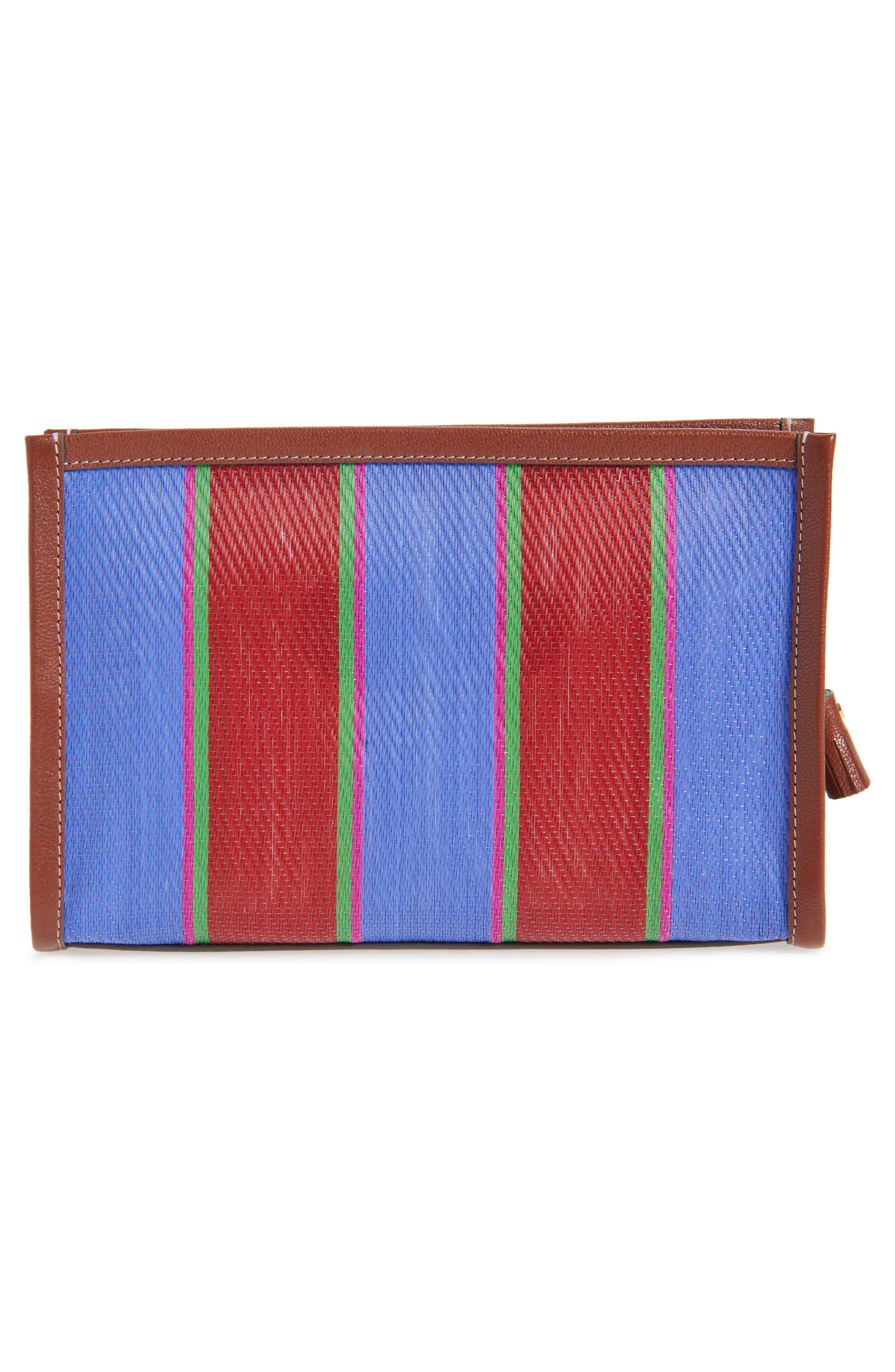 Anya Hindmarch Eyes Stripe Clutch, Alternate, color, 