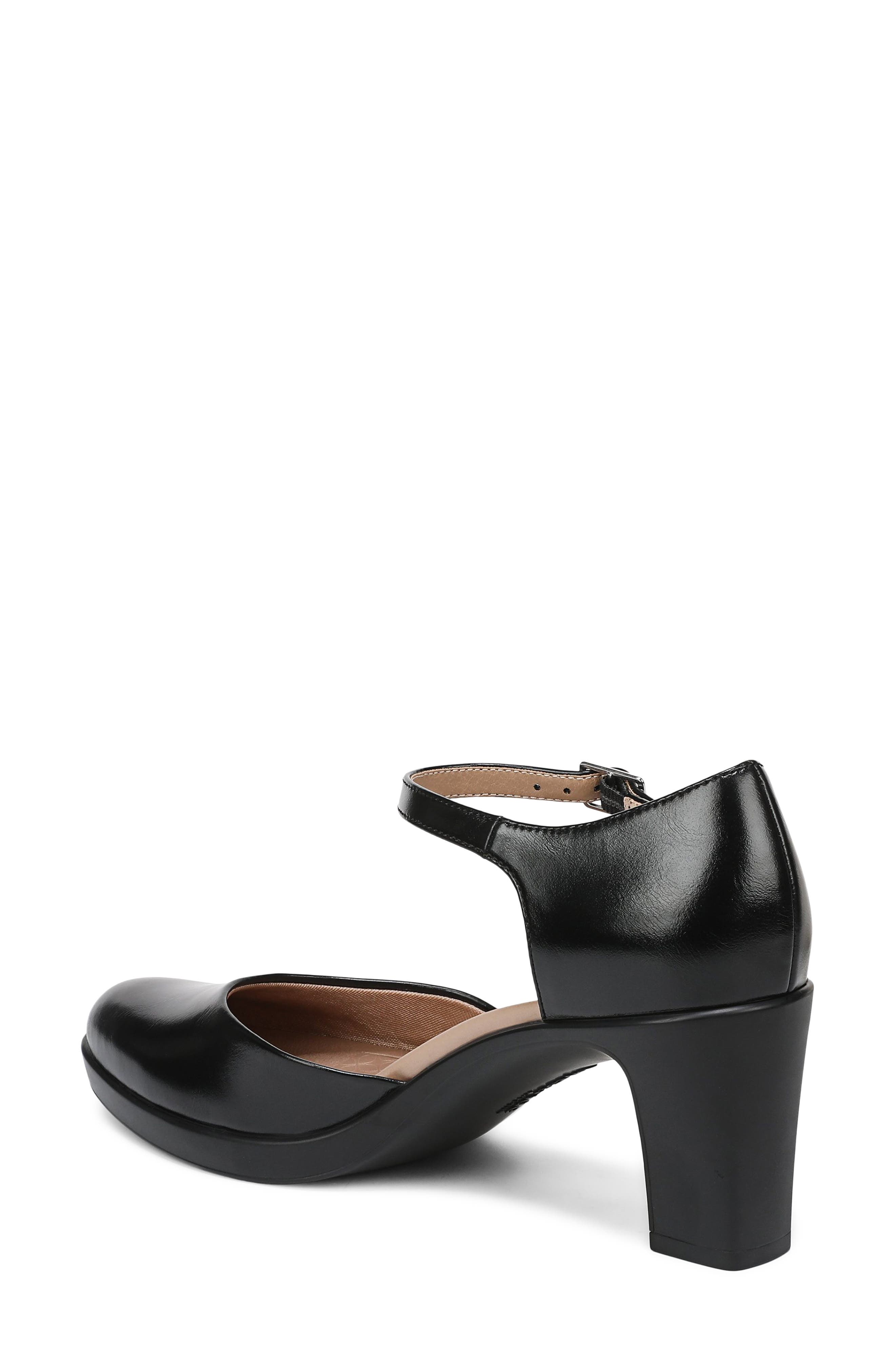 Effortless Ankle Strap Platform Pump, Alternate, color, BLACK