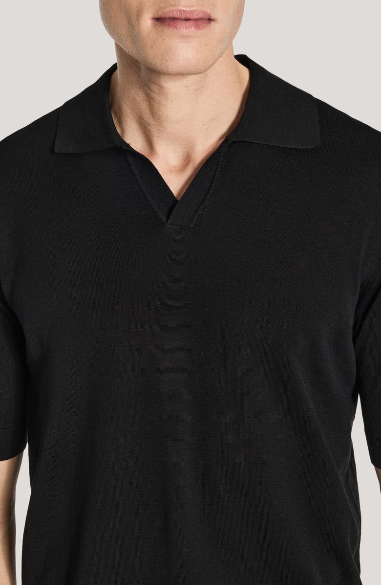 Jack Victor Johnny Collar Polo, Alternate, color, Black