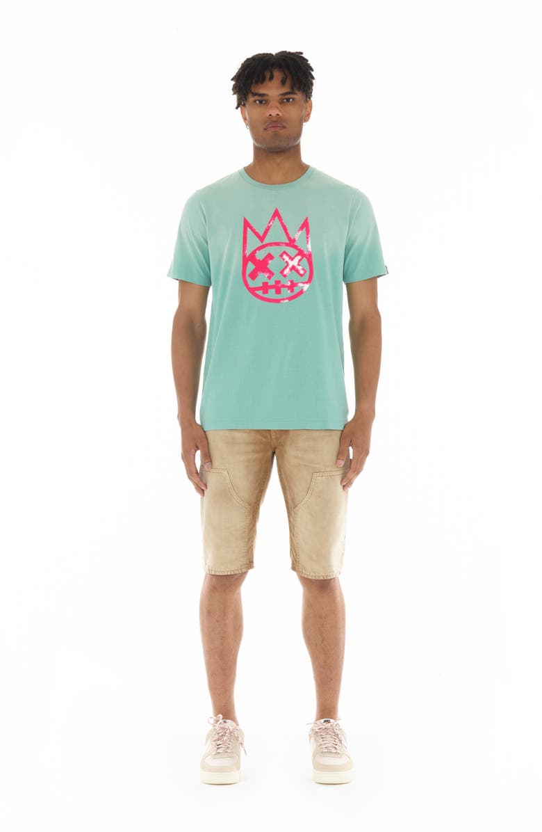 Cult of Individuality Shimuchan Flocked Logo Graphic T-Shirt, Alternate, color, 