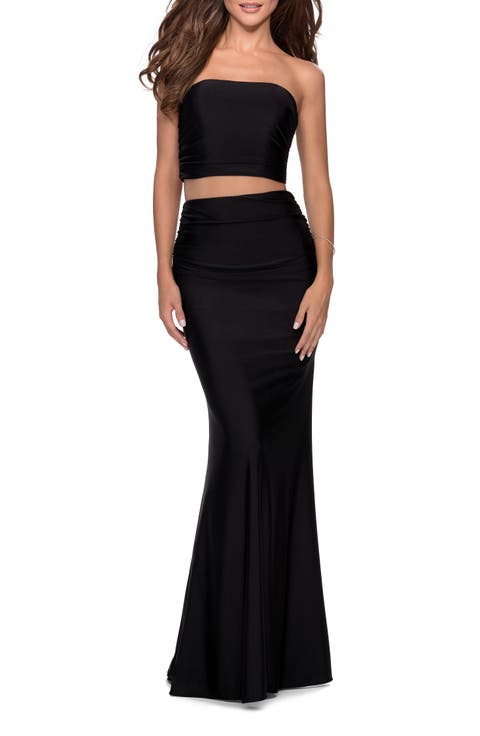 Tube Top Two Piece Long Jersey Dress
