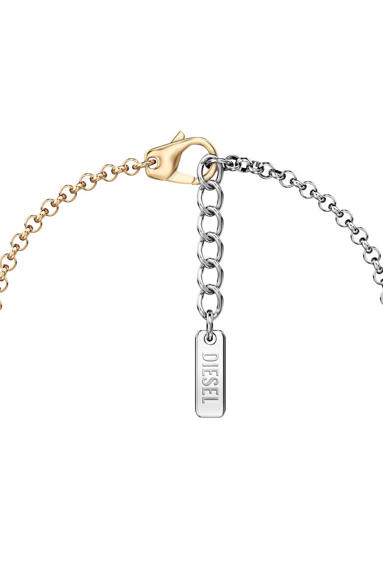 DIESEL<sup>®</sup> Two-Tone Logo Chain Bracelet, Alternate, color, Two Tone