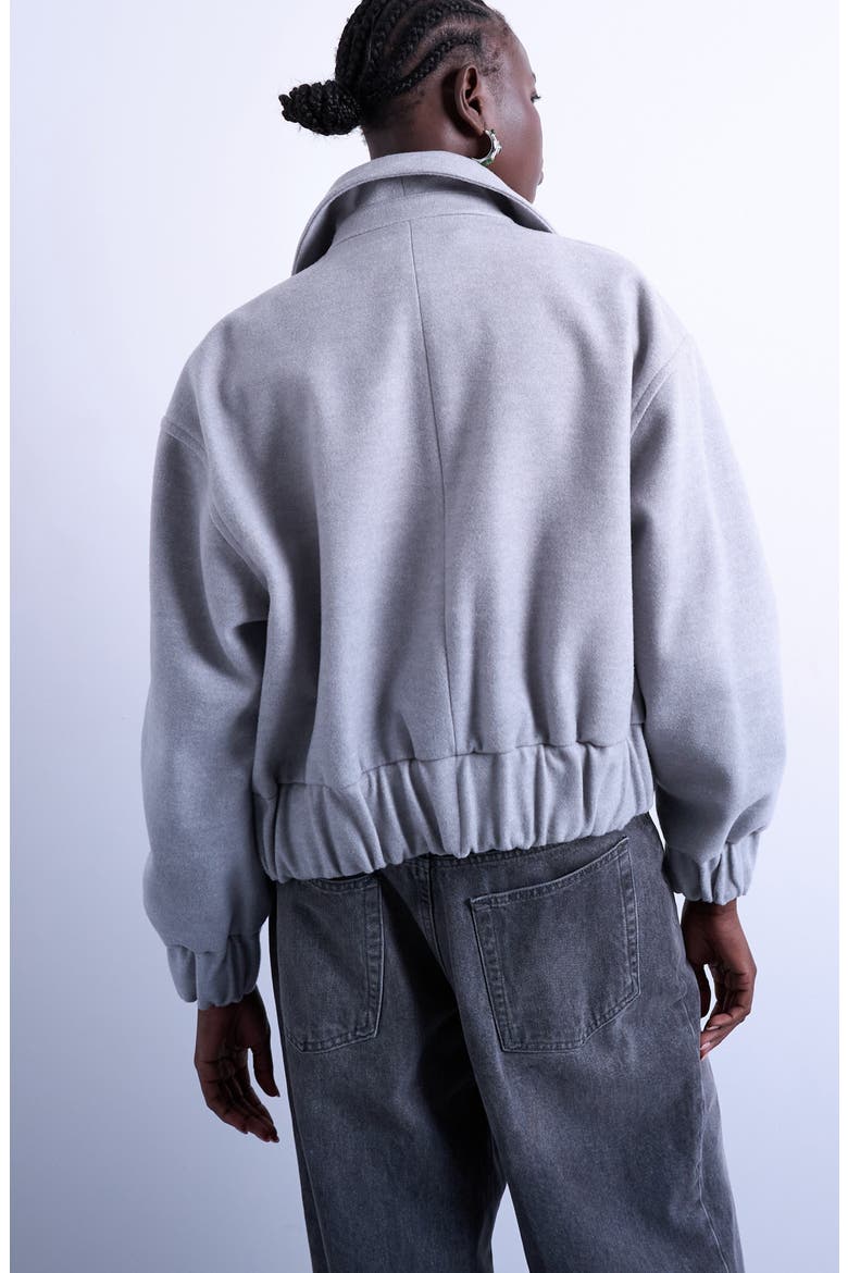 Crop Bomber Jacket, Alternate, color, LIGHT GREY