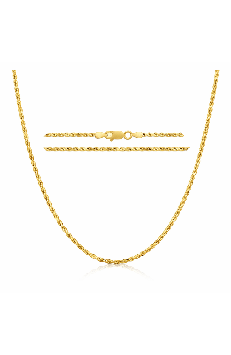 Donatello Gian Gold-Tone Sterling Silver Twisted Necklace, Main, color, Yellow