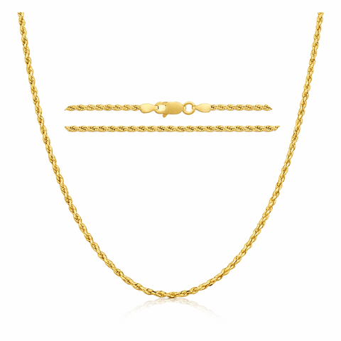 Gold-Tone Sterling Silver Twisted Necklace