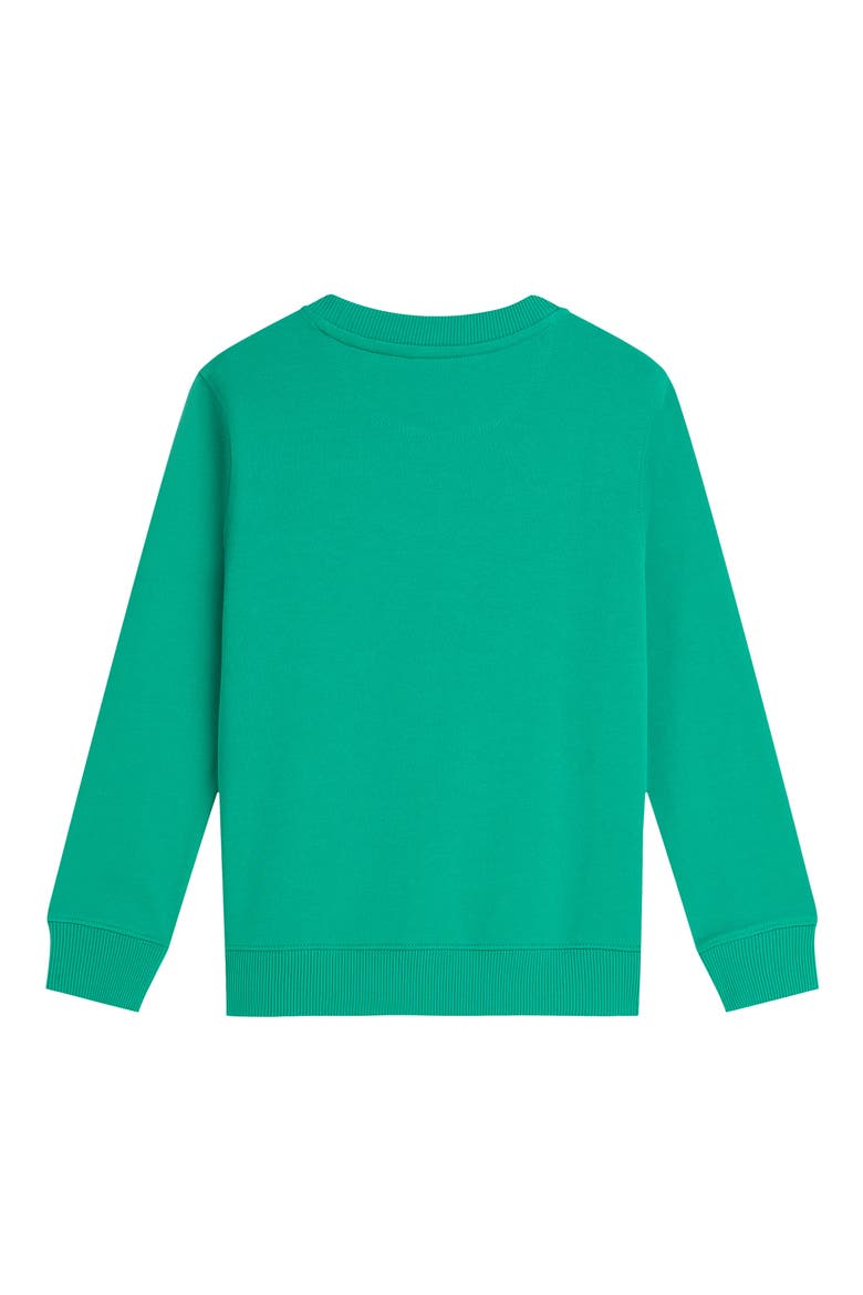 Kids' Logo Patch Organic Cotton Sweatshirt, Alternate, color, SPECTRA GREEN