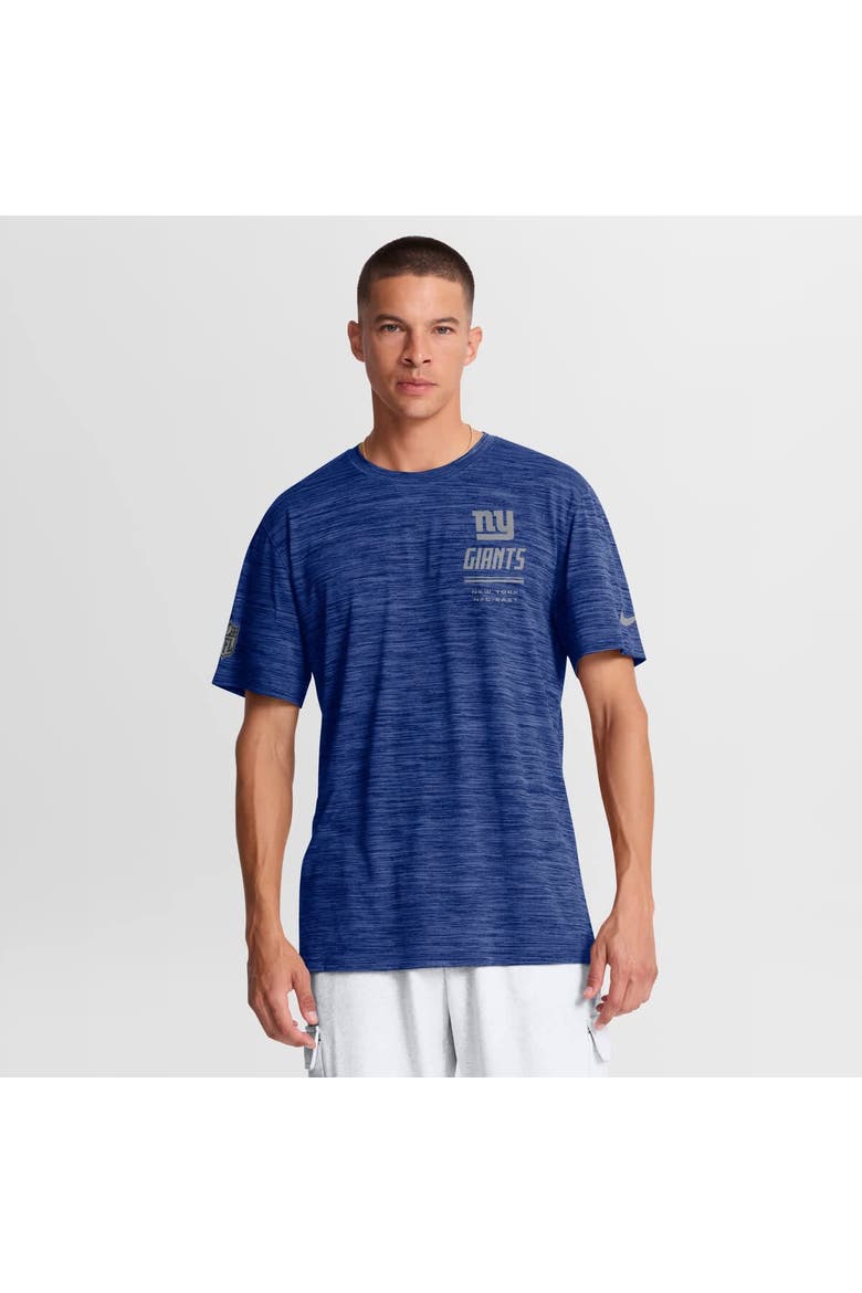 Men's Nike Royal New York Giants Sideline Double Covered Dri-FIT Velocity T-Shirt, Main, color, Royal