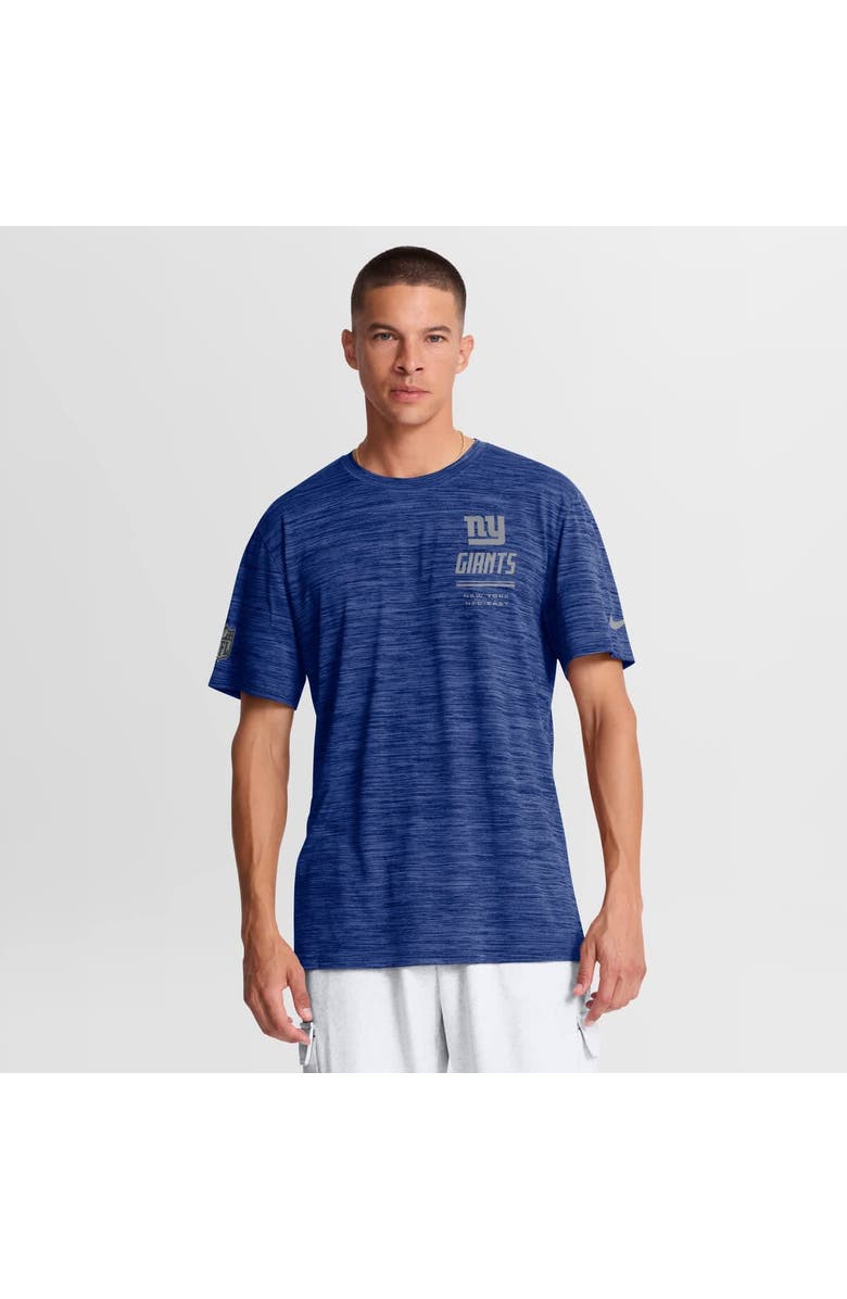 Nike Men's Nike Royal New York Giants Sideline Double Covered Dri-FIT Velocity T-Shirt, Main, color, Royal