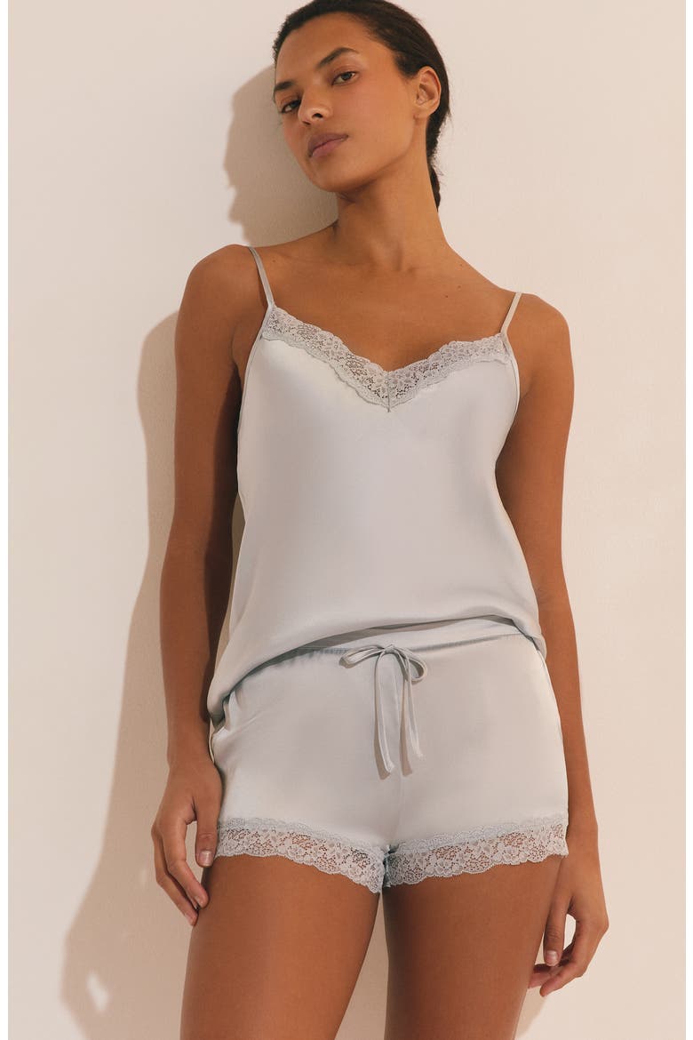 Milky Silk Camisole, Alternate, color, SILVER