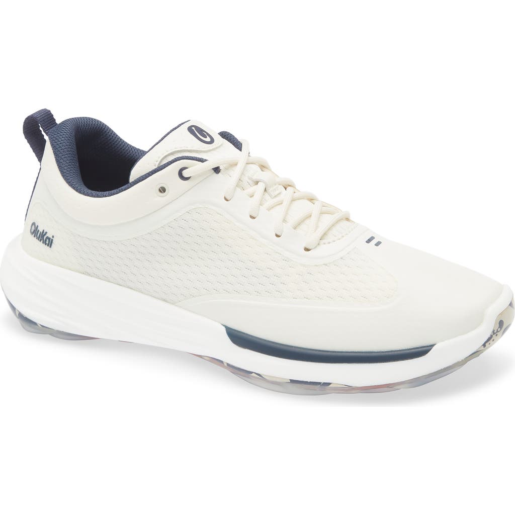 OluKai Makena Sneaker in White Sand /White Sand