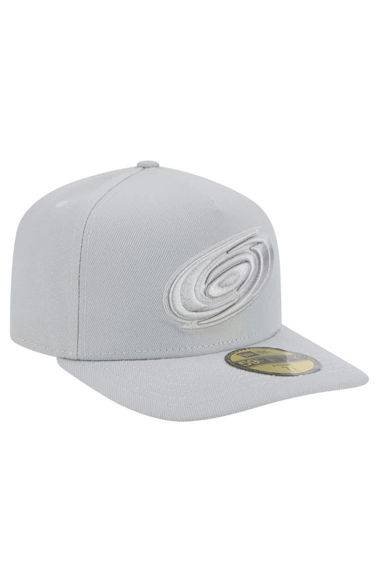 New Era Men's New Era Gray Carolina Hurricanes Color Pack A-Frame 59FIFTY Fitted Hat, Alternate, color, 