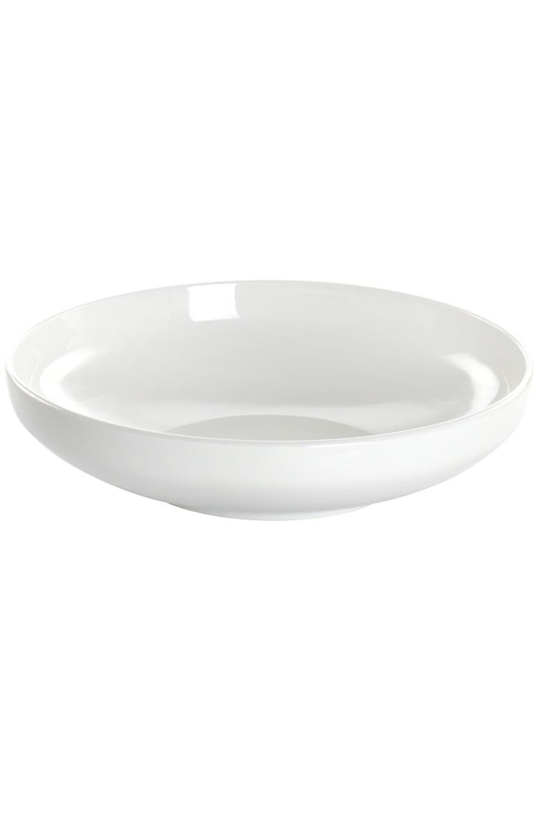 12 Piece Fine Ceramic Dinnerware Set in Bright White, Alternate, color, White