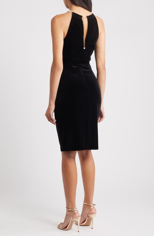 Eliza J Social Velvet Cocktail Dress In Black