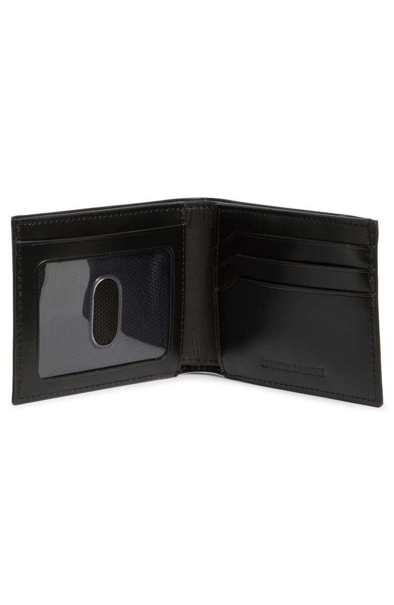 Johnston & Murphy Brushoff Leather Bifold Wallet, Alternate, color, Black