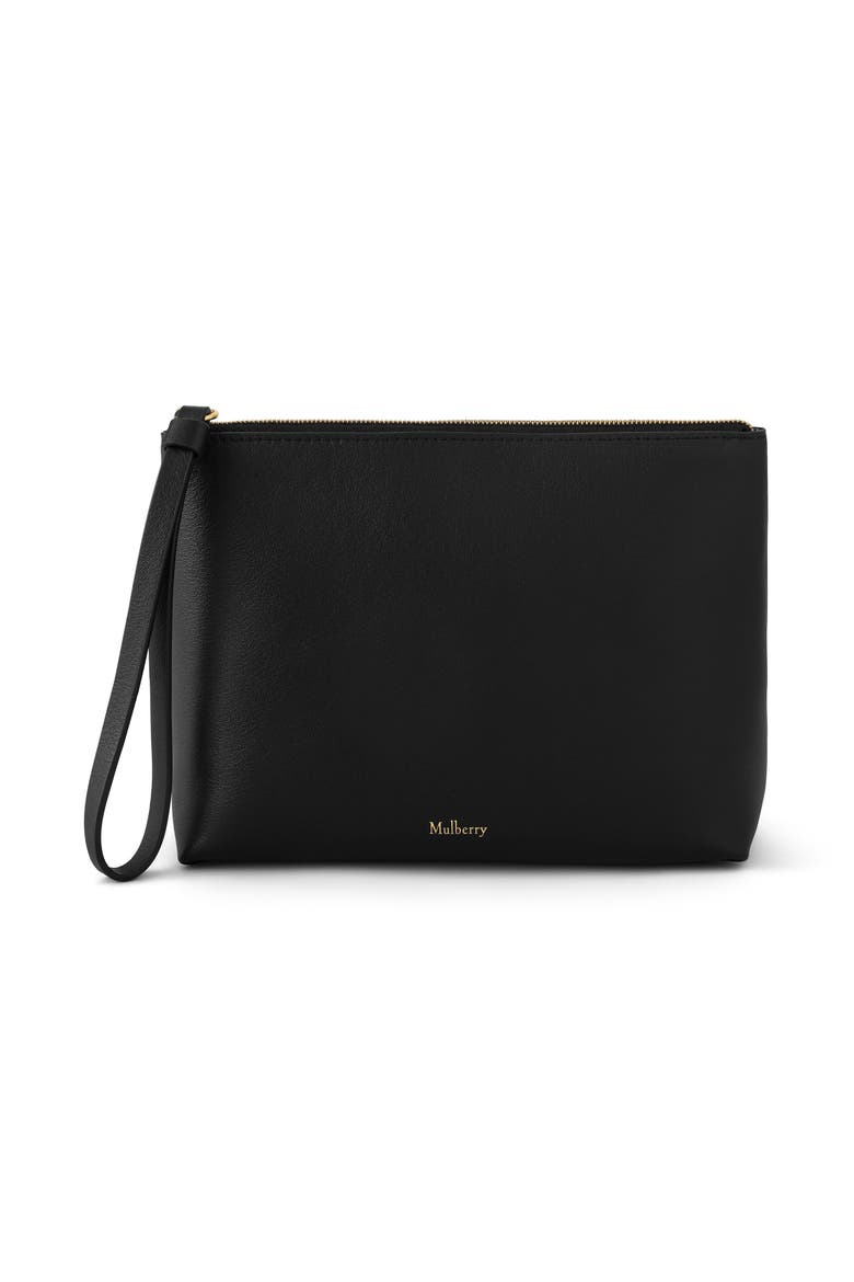 Zipped Cosmetic Pouch, Main, color, Black