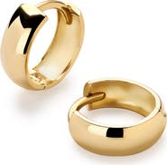 Ana Luisa Solid Yellow Gold - Gold Bold Huggie Hoops