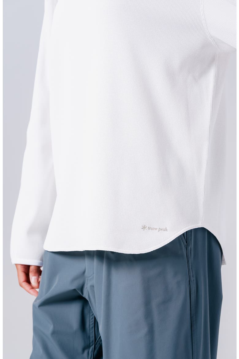 Dry Waffle Long Sleeve T-Shirt, Alternate, color, OFF WHITE