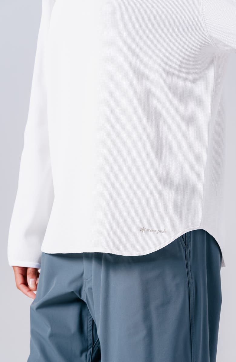 Snow Peak Dry Waffle Long Sleeve T-Shirt, Alternate, color, Off White