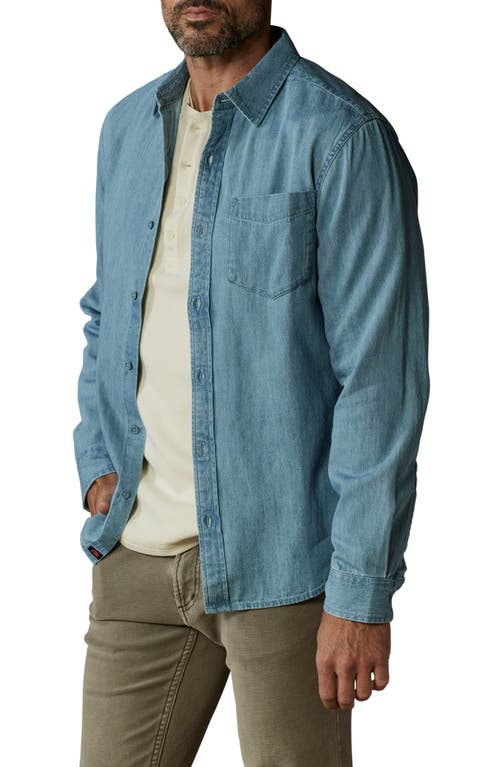 The Normal Brand Denim Button-up Shirt In Light Wash