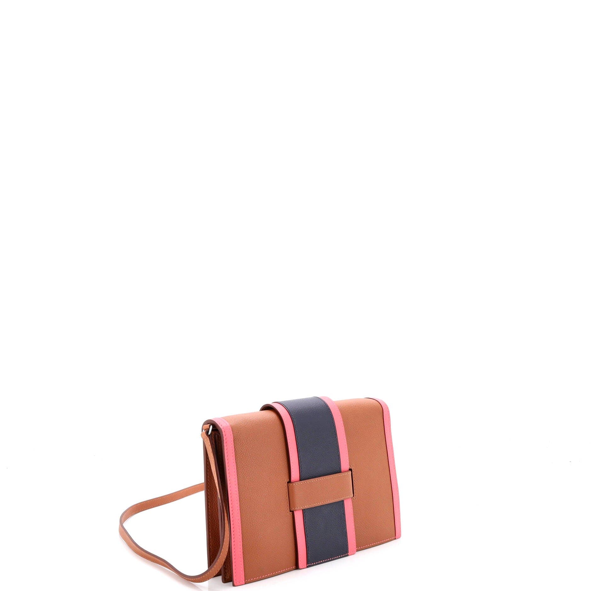 Pre-Owned Hermes H Passant Clutch Shoulder Bag Evercolor, Alternate, color, Gold