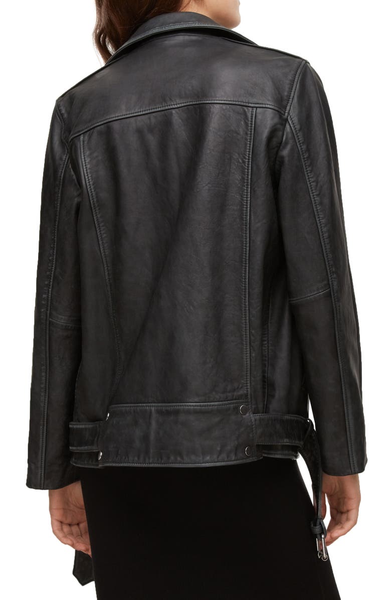 AllSaints Billie Leather Biker Jacket, Alternate, color, 