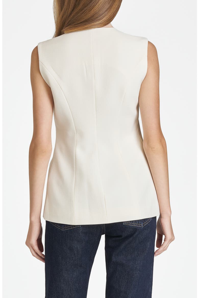 Della Button-Up Vest, Alternate, color, PARCHMENT