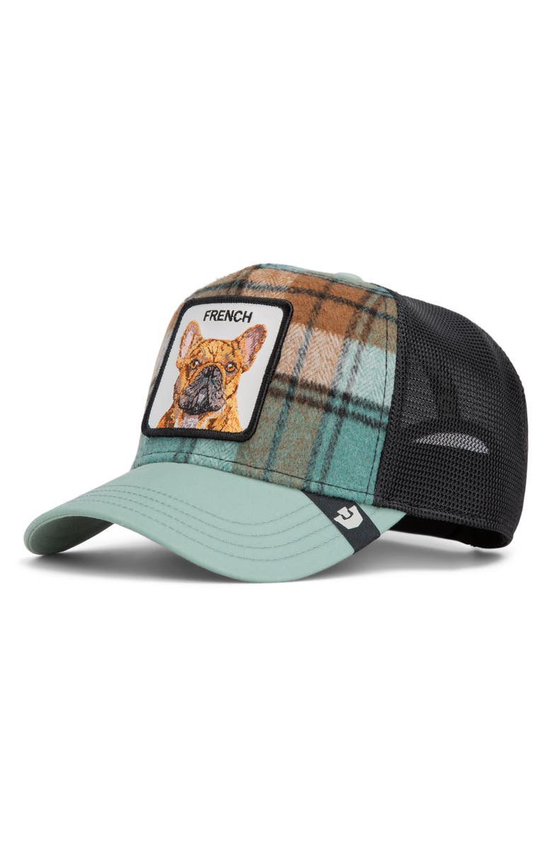 Goorin Bros. Bull Dog Brushed Plaid Trucker Hat, Main, color, 